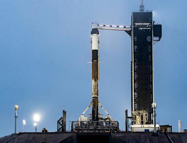 SpaceX readies Falcon 9 for commercial flight to International Space Station