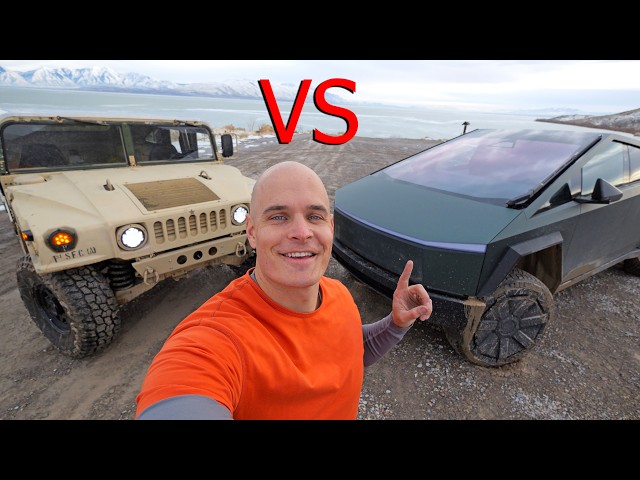Tesla Cybertruck vs My DIY Electric Hummer – SO CLOSE!!