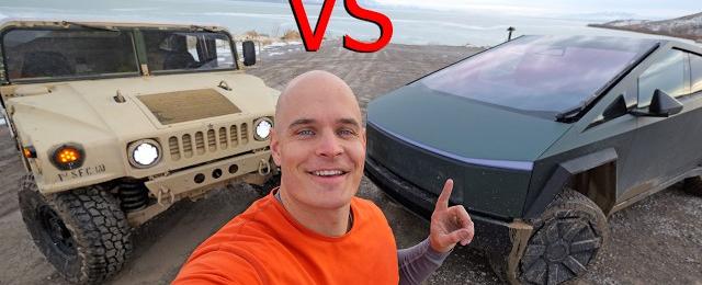Tesla Cybertruck vs My DIY Electric Hummer – SO CLOSE!!