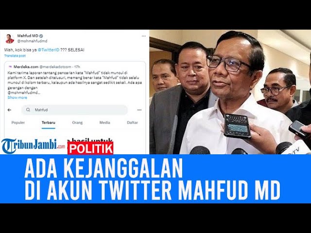 Viral Ada Kejanggalan Di Akun Twitter Mahfud Md, Tpn Ganjar-Mahfud Langsung Kirim Surat Ke Elon Musk