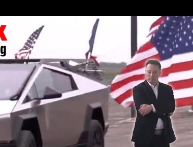Elon Musk Drives Accessorized Tesla Cybertruck With Tools Rack To Lithium Groundbreaking in Texas