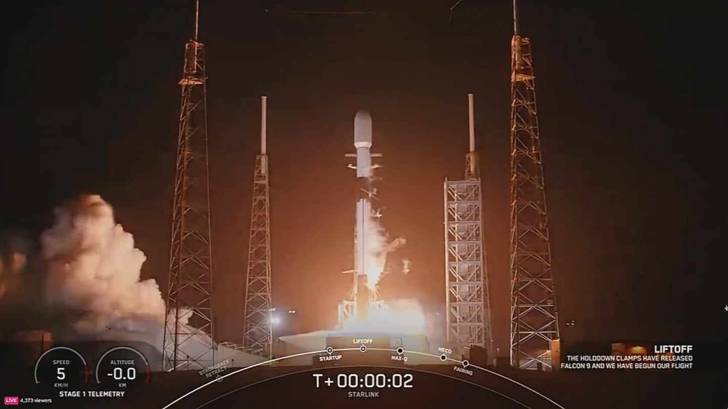 WATCH: SpaceX launches Falcon 9 with another batch of Starlink satellites from Space Coast
