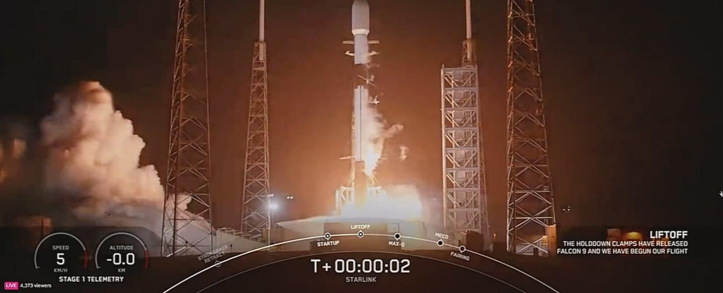 WATCH: SpaceX launches Falcon 9 with another batch of Starlink satellites from Space Coast