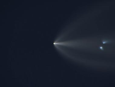 SpaceX launch lights up Southern California sky