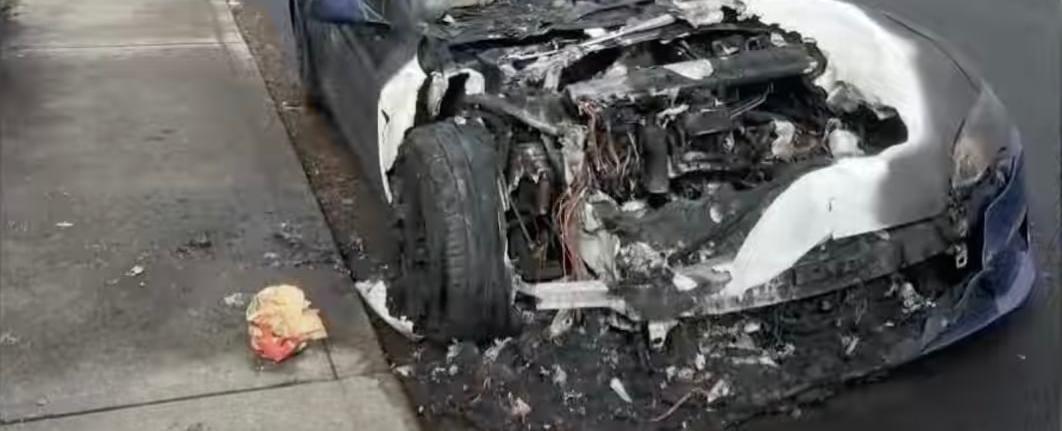 Tesla owner says man set his EV on fire, and Sentry Mode captured it on video