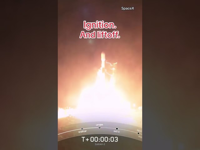 SpaceX Falcon 9 launches SARah-2 mission to low-Earth orbit on Christmas Eve #shorts