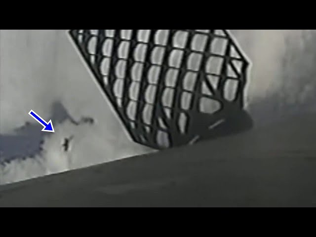 Dragon Caught by Spacex camera during the rocket first stage descent