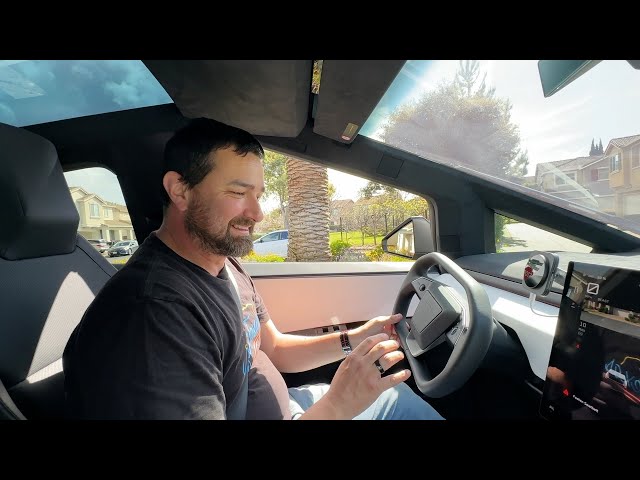 CyberTruck FIRST drive by Tesla Modder of TeslaUpgrades DOT net