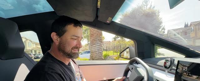 CyberTruck FIRST drive by Tesla Modder of TeslaUpgrades DOT net