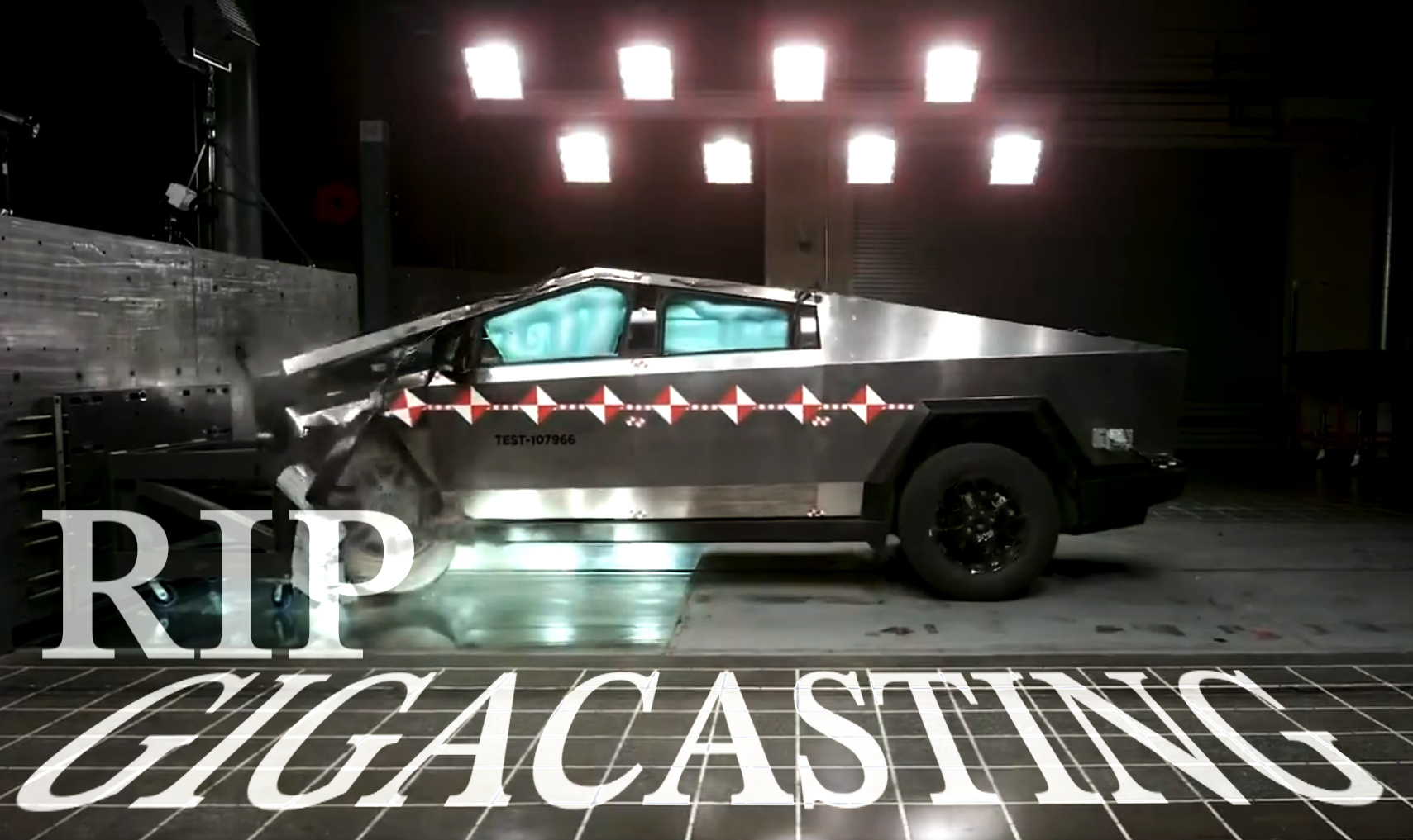 Tesla Cybertruck crumple zones depend on shattering gigacastings — repair cost implications could be dire