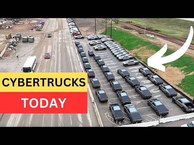 Check Out Giga Texas Cybertruck Parking Lot as Tesla Designer Talks About Cybertruck's Edge