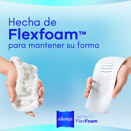 Always Infinity FlexFoam Toallas Higiénicas Con Alas