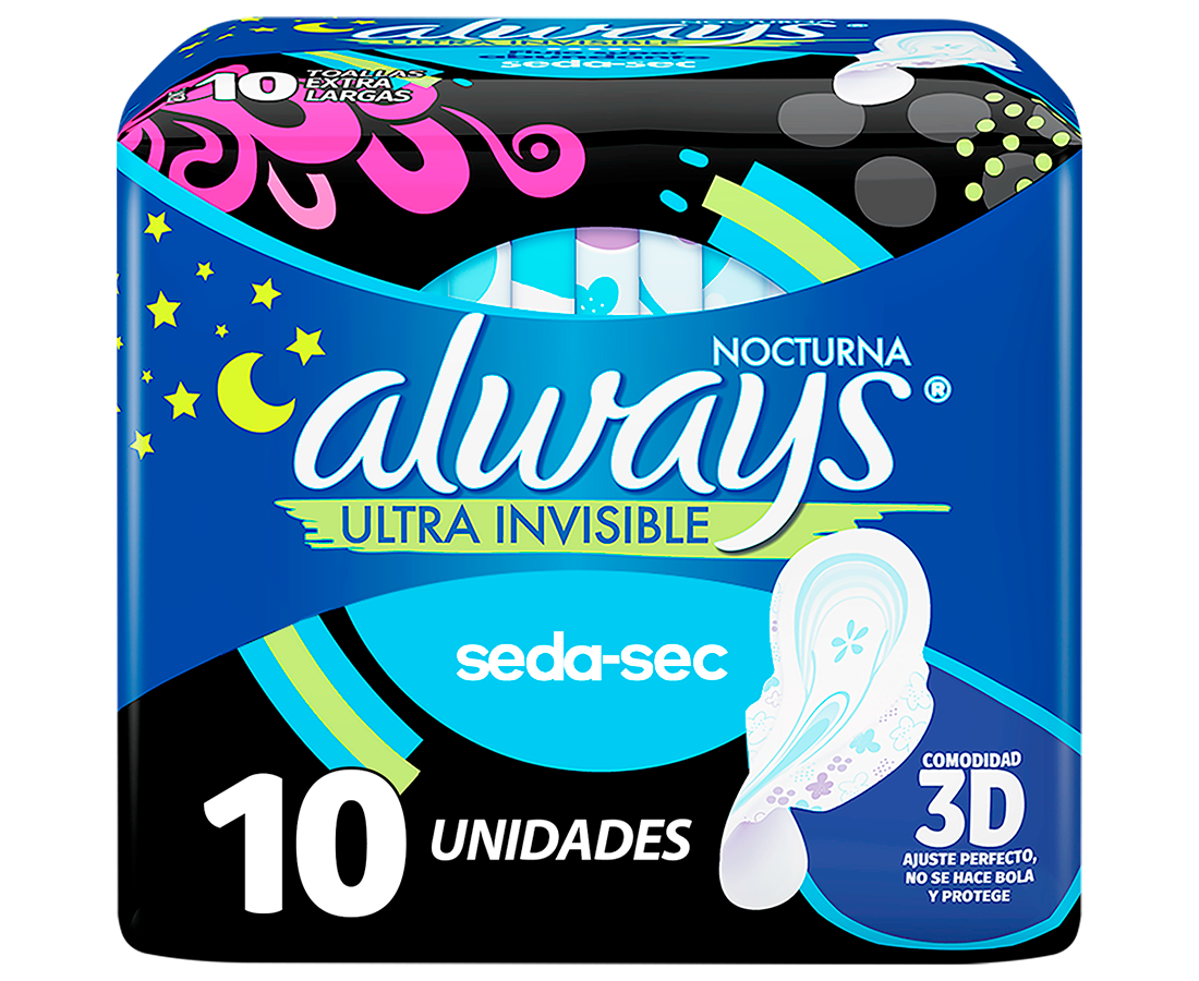 Toallas Nocturnas Ultra Invisible Extra Largas