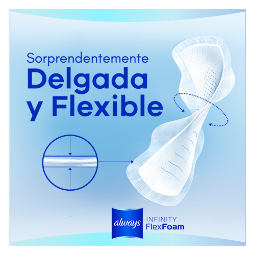 Always Infinity FlexFoam Toallas Higiénicas Con Alas