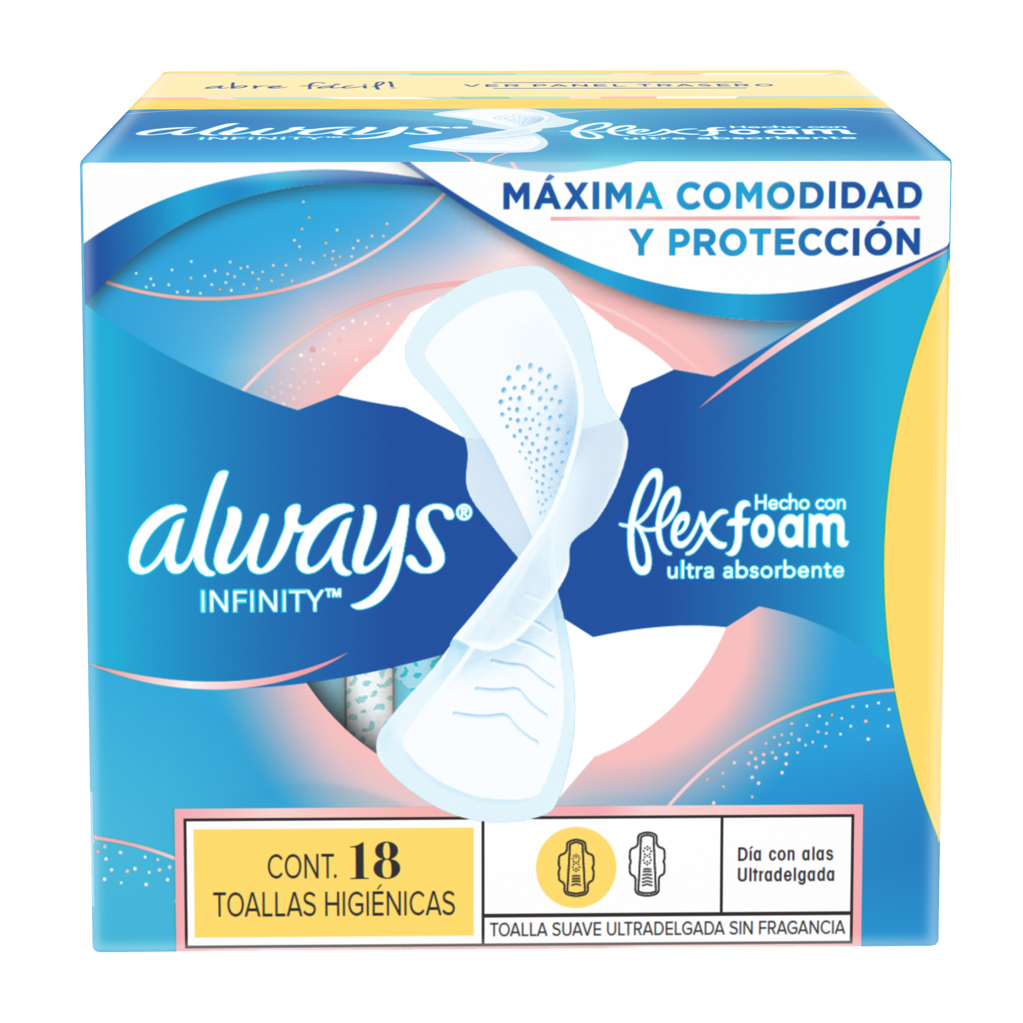 Always Infinity FlexFoam Toallas Higiénicas Con Alas