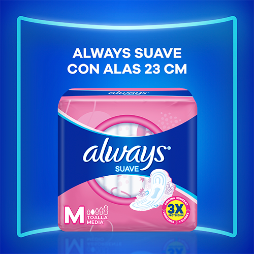 Always para Flujo Medio con Cubierta Suave