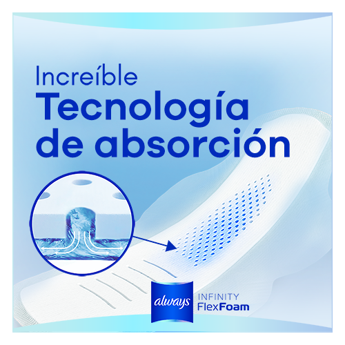Always Infinity FlexFoam Toallas Higiénicas Con Alas