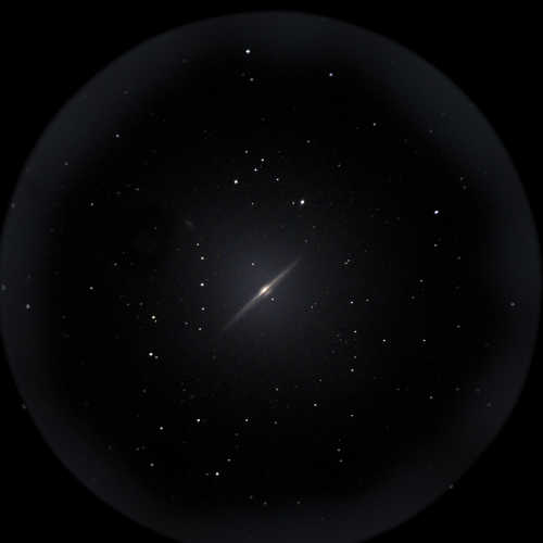 かみのけ座の渦巻銀河Caldwell38の画像