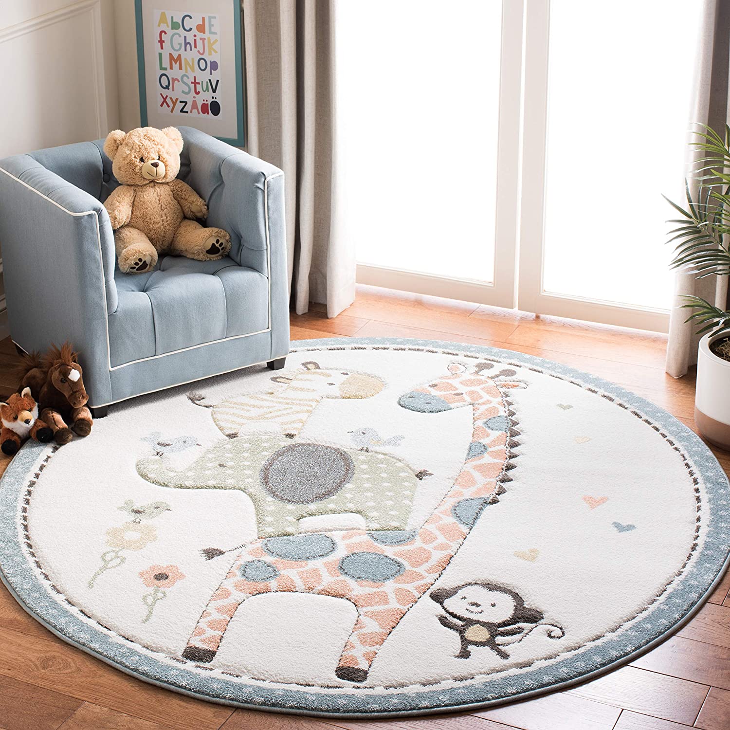 Safavieh Carousel Kids Collection Nursery Playroom Area Rug