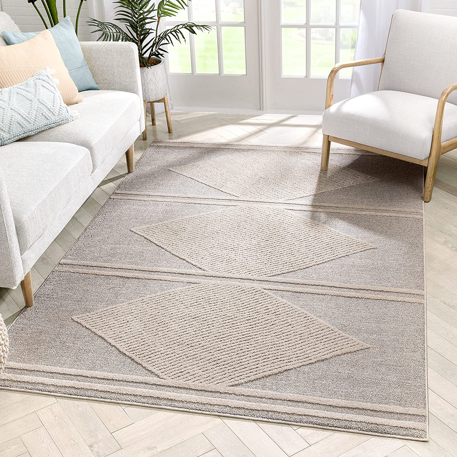 Well Woven Moroccan Diamond Medallion Area Rug