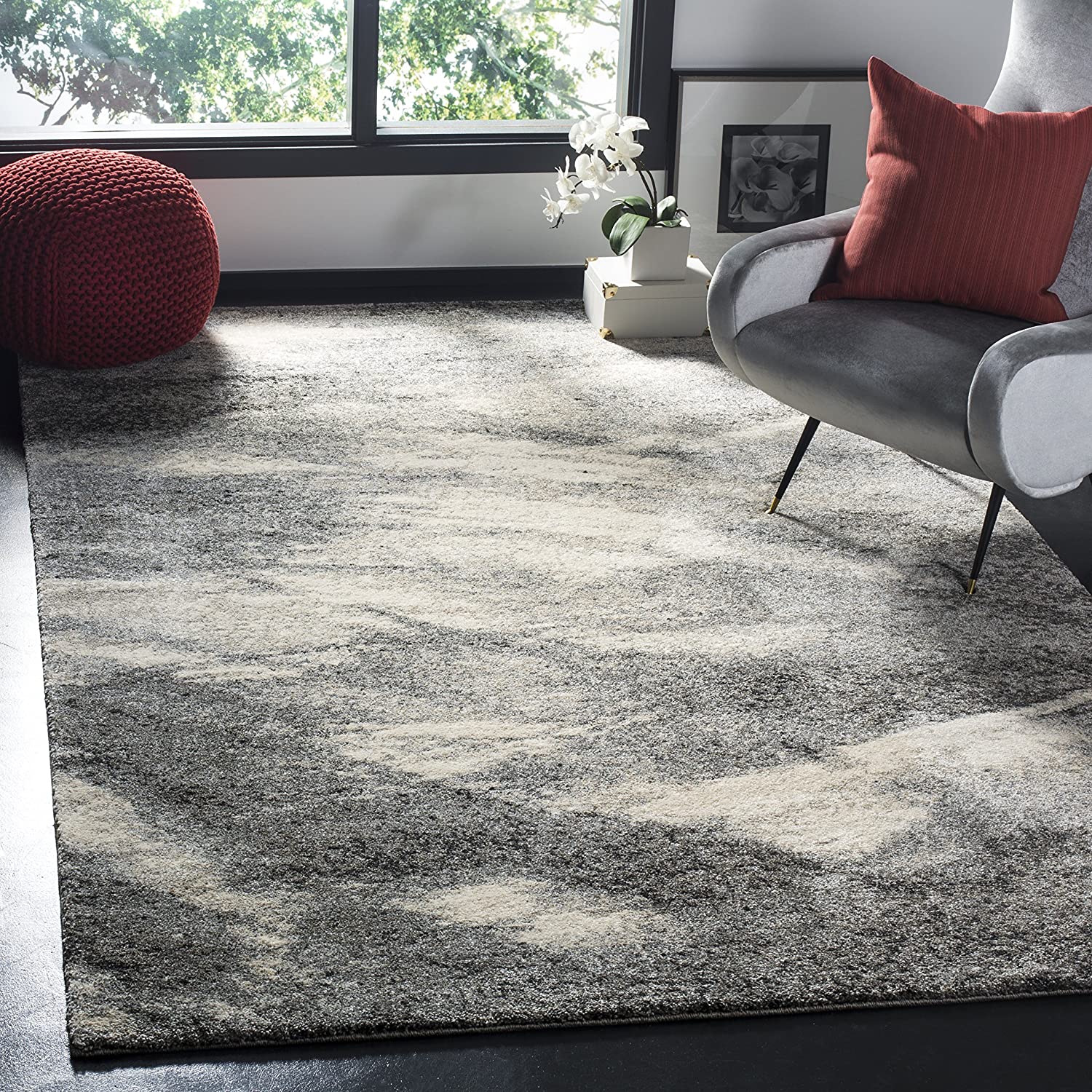 Safavieh Retro Collection RET2891 Modern Abstract Non-Shedding Area Rug