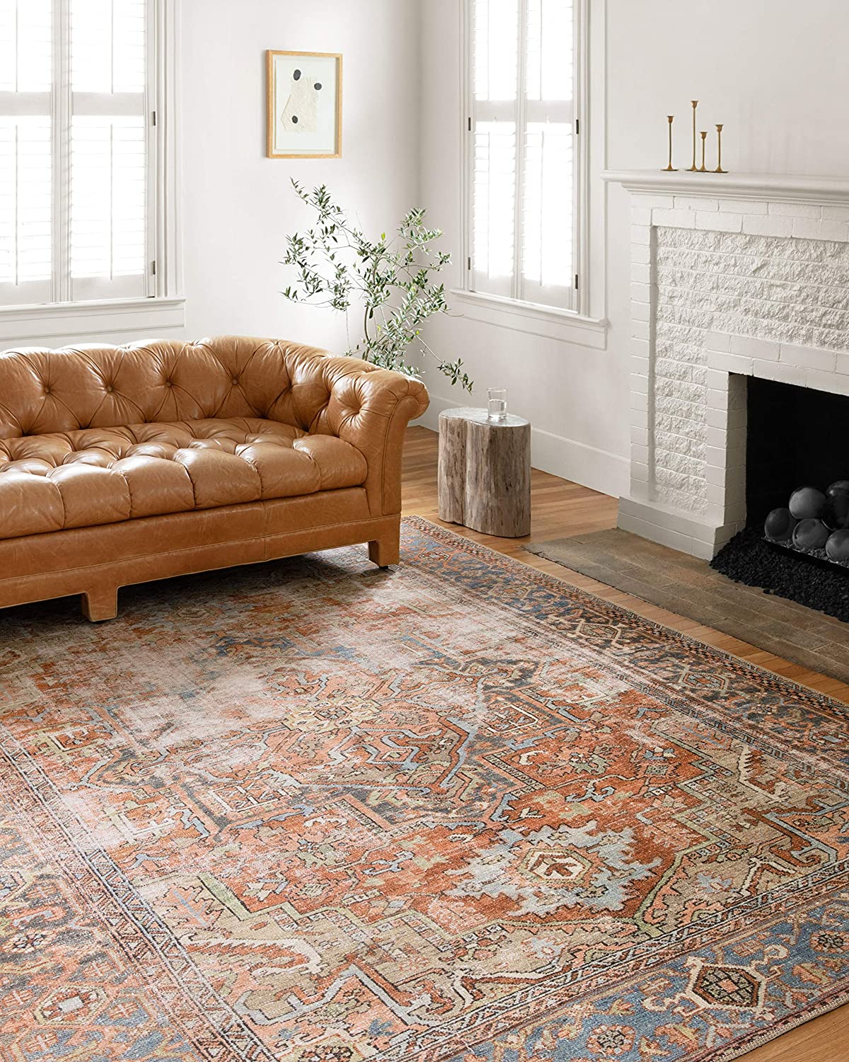 Loloi Loren Collection Vintage Printed Persian Area Rug