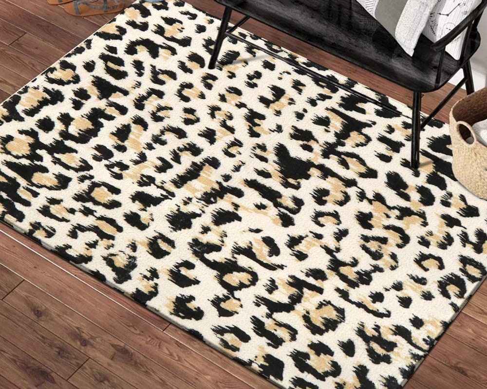 Lahome Leopard Print Area Rug