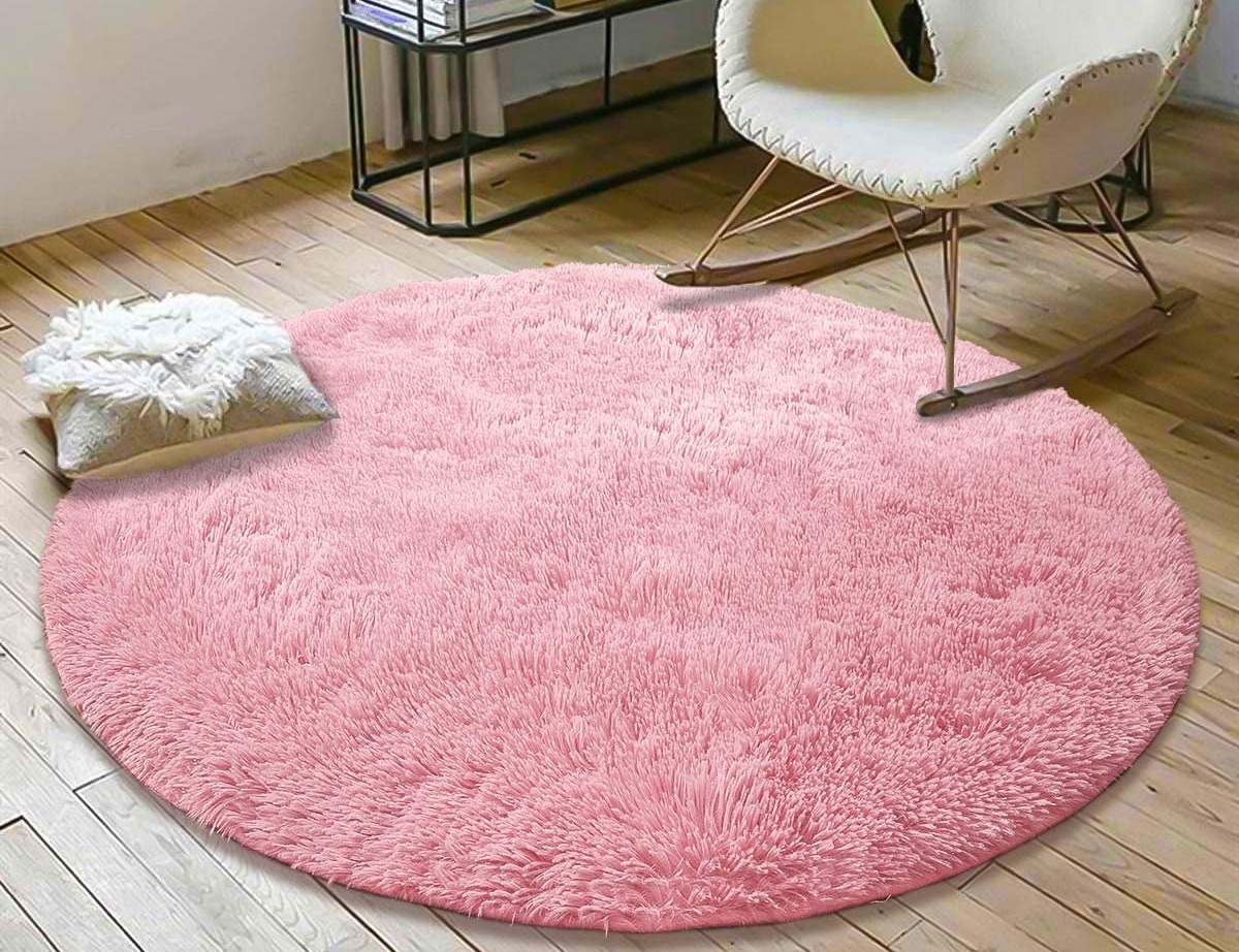 YOH Soft and Fluffy Round Area Rugs for Kids Girls Room