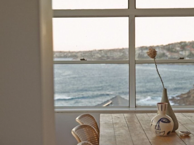 Flower window sea