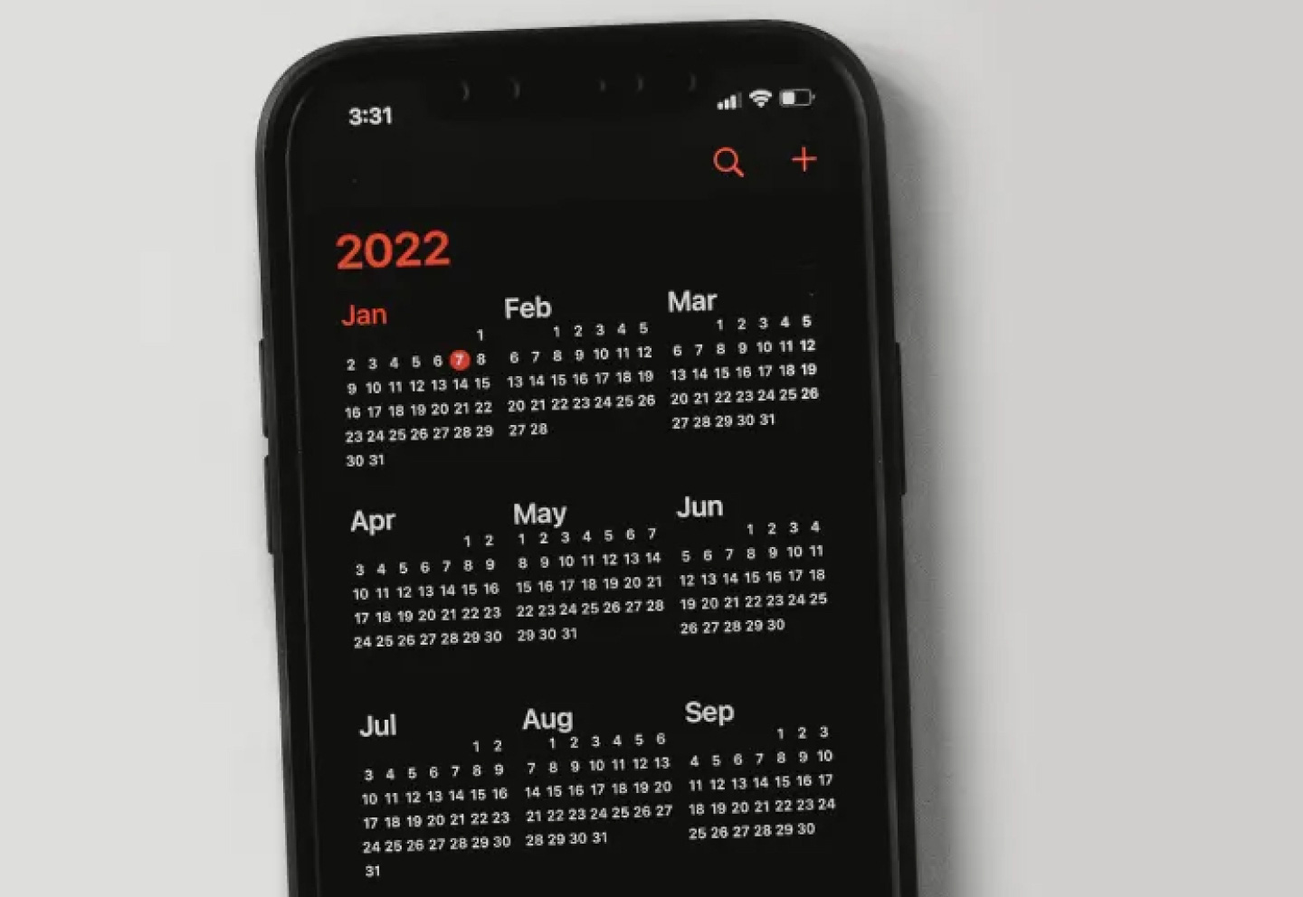 iPhone calendar