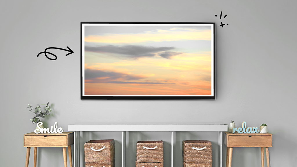 Turning TV in home into a picture frame TV