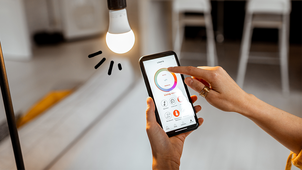 Someone makes a standard lamp "smart" with a smart bulb and phone app