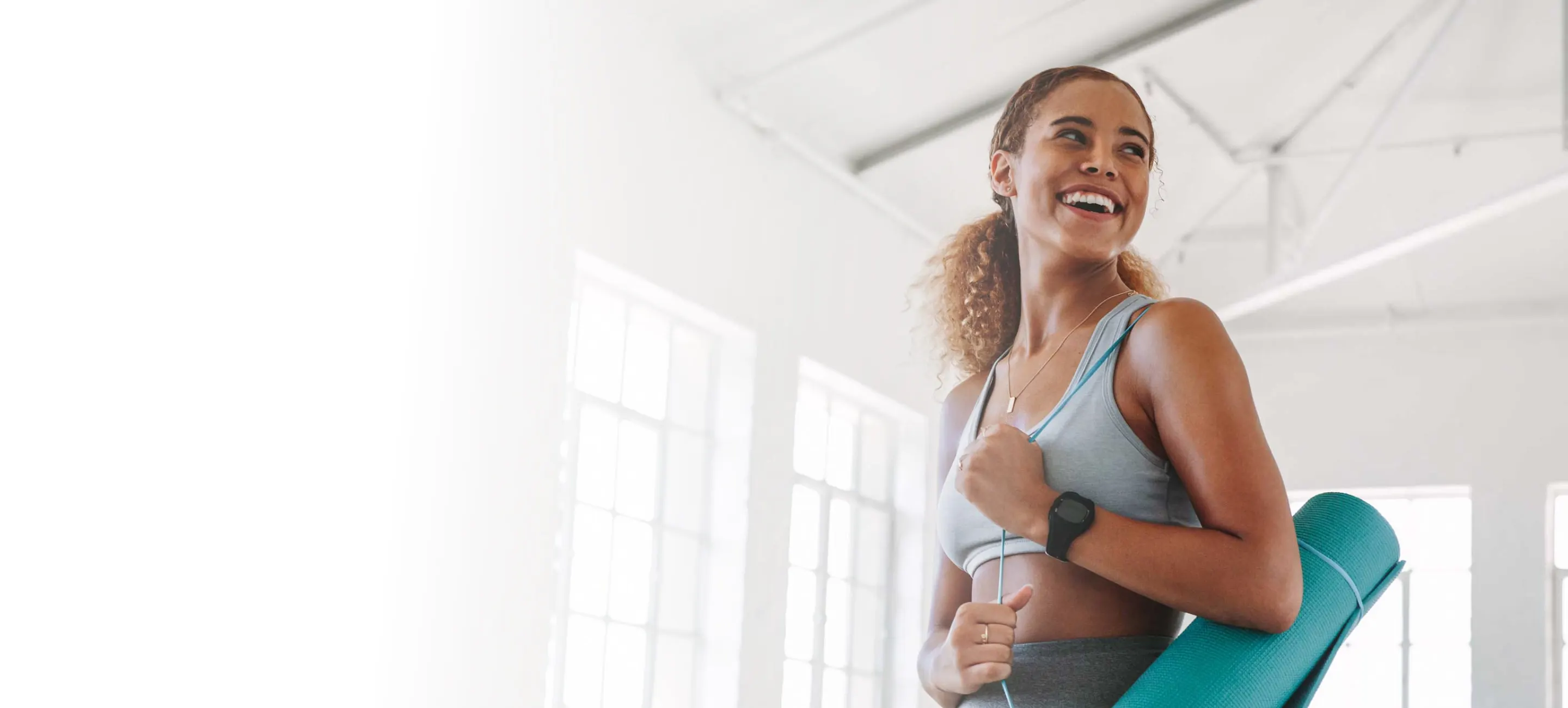 woman workout with fitness tracker
