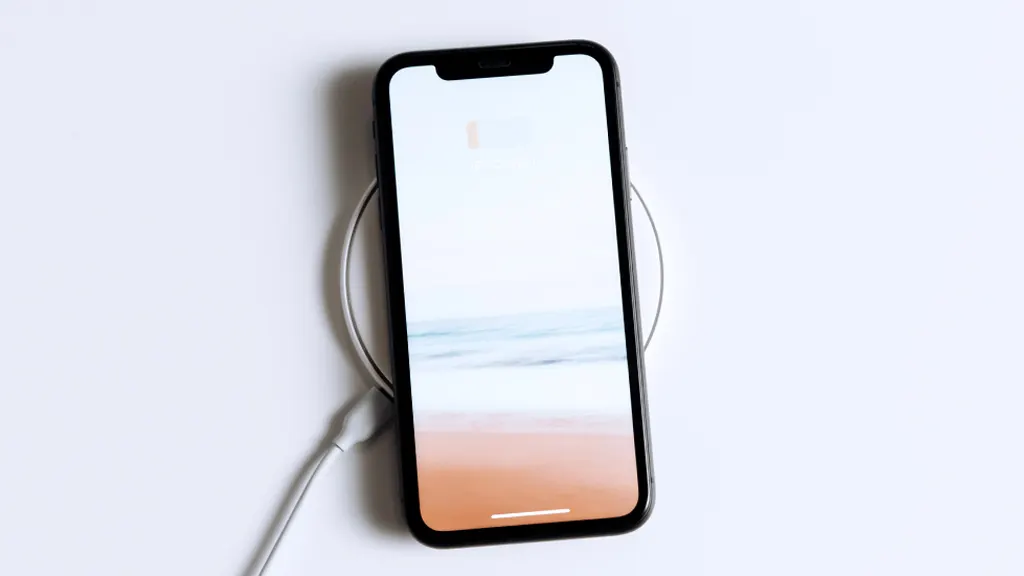 iPhone on wireless charger