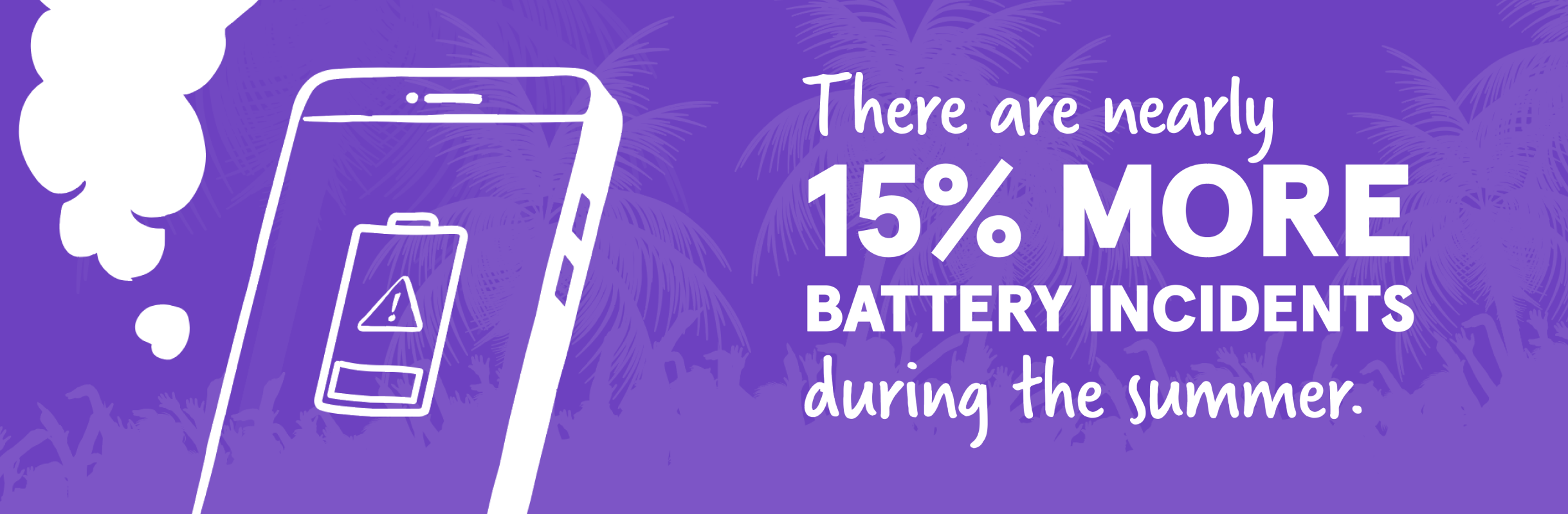 There are nearly 15% more battery incidents during the summer.