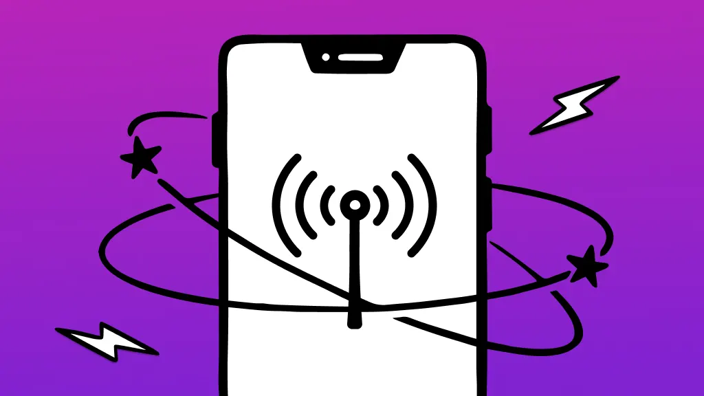 Illustration of iPhone cellular data not working