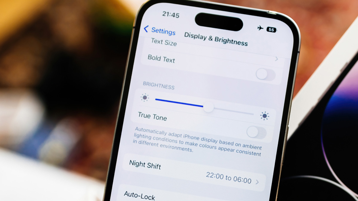 Image showing blue light turned off on iPhone