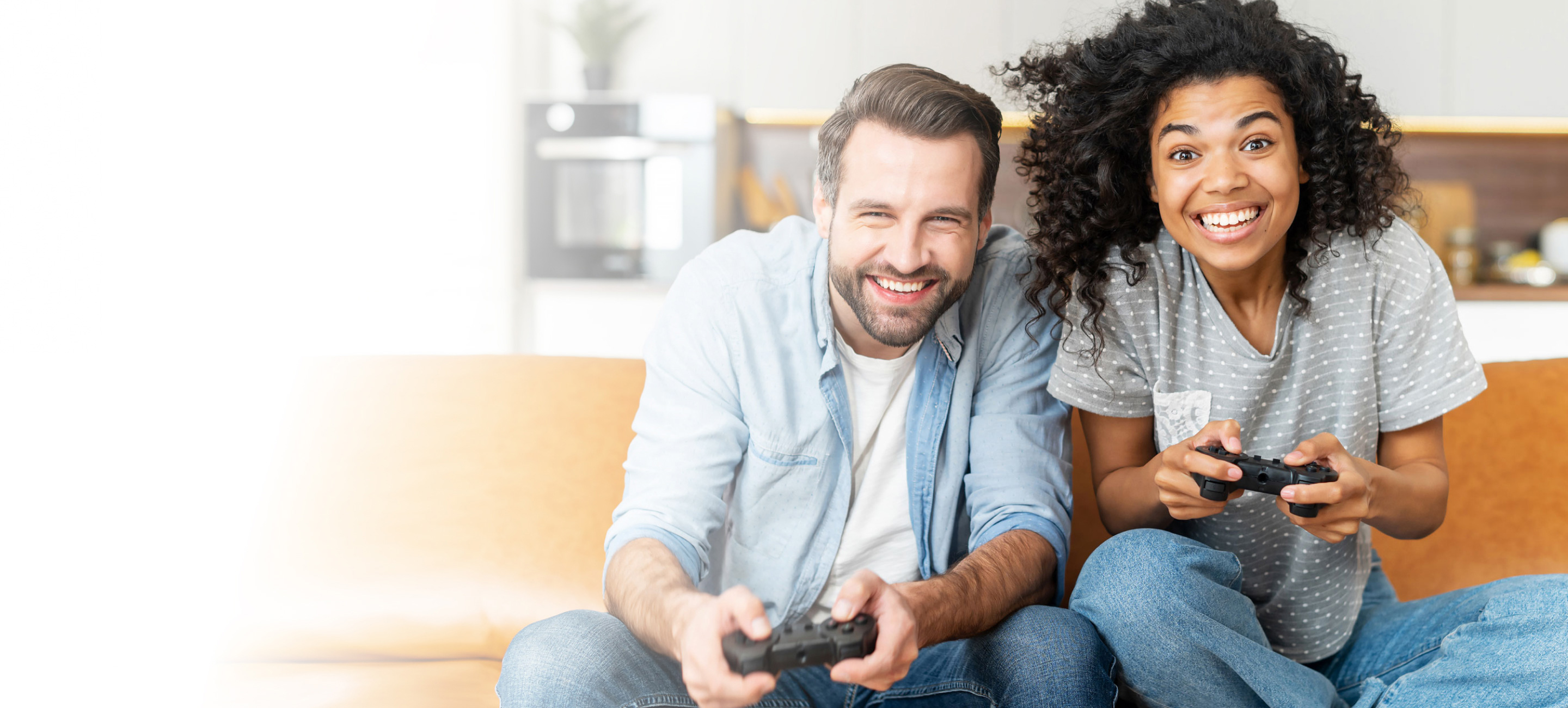 a couple playing video game