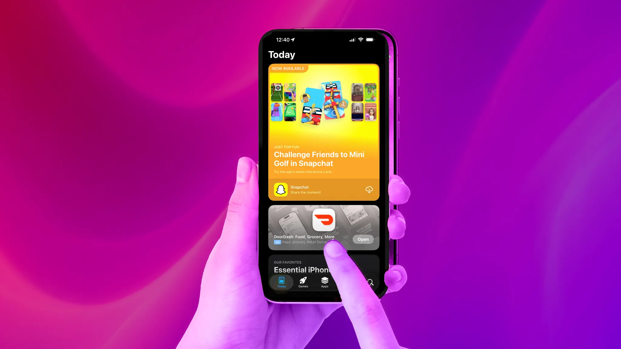 iPhone showing App Store, illustrating how to restore a missing App Store using settings and home screen fixes