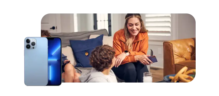 Family in living room