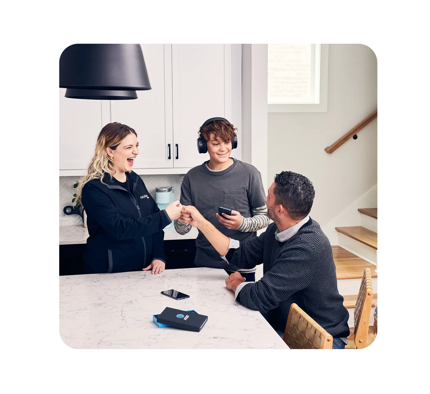 Cheers in the kitchen 