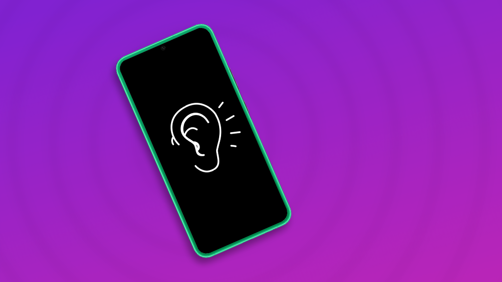 Phone listening to user on isolated background