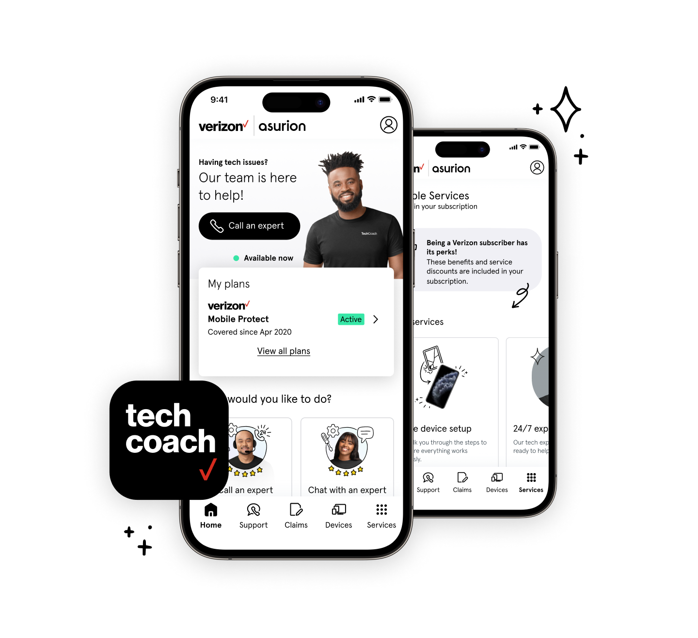 tech coach app screens