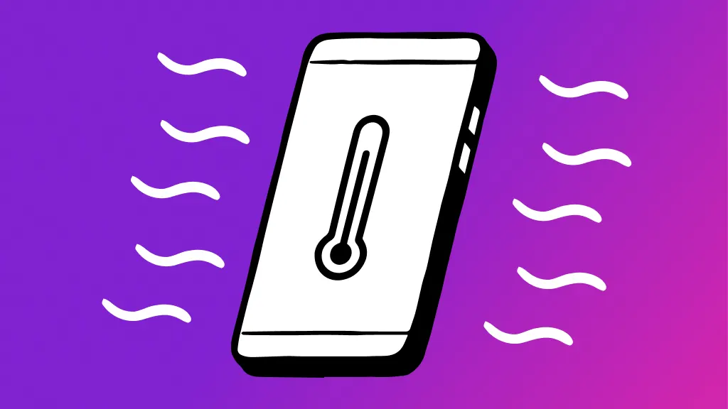 Illustration of iPhone overheating