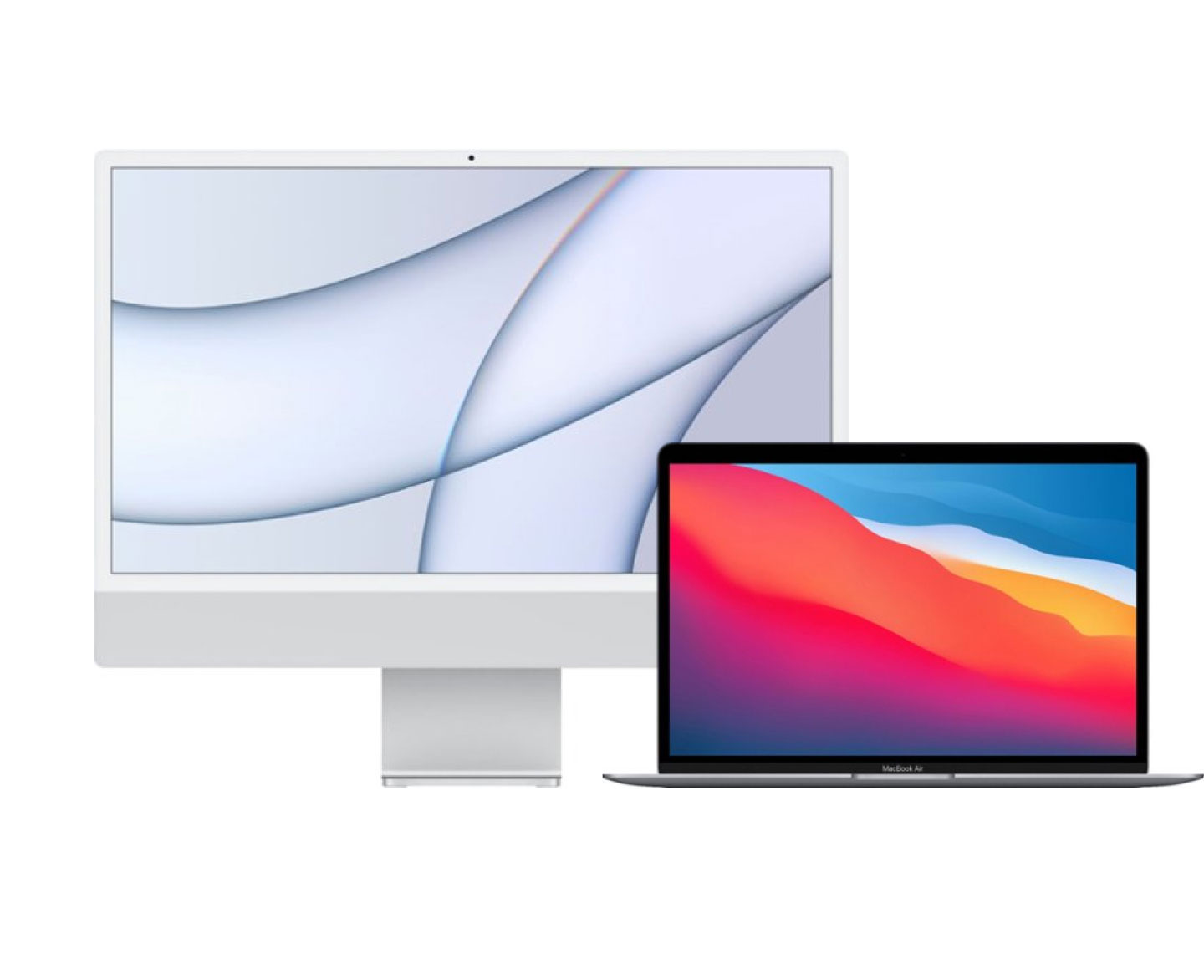 Apple MacBook laptop and iMac