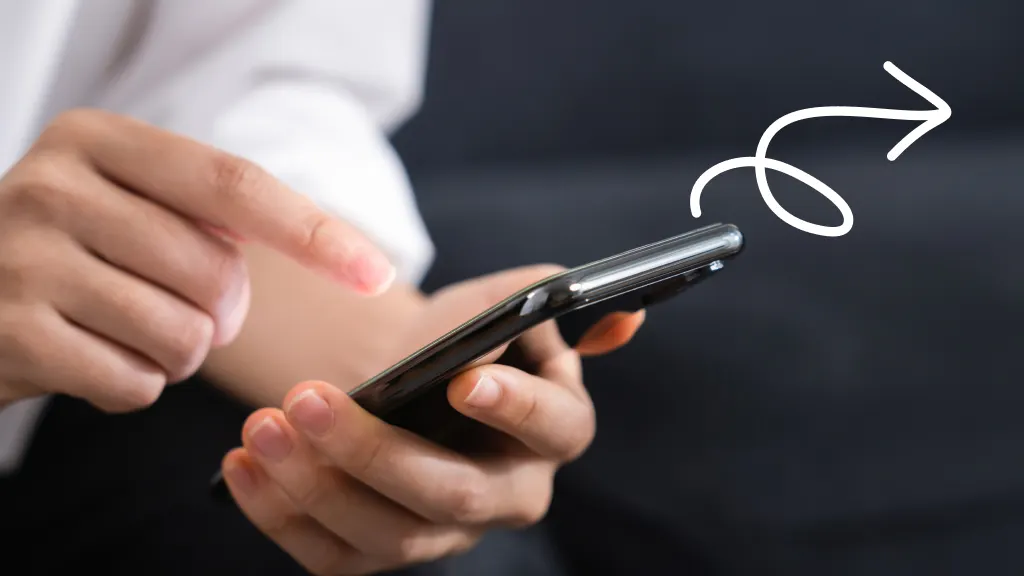 Woman setting call forwarding on smartphone