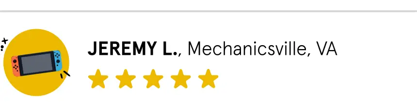 Jeremy, Mechanicsville, Virginia, 5 stars