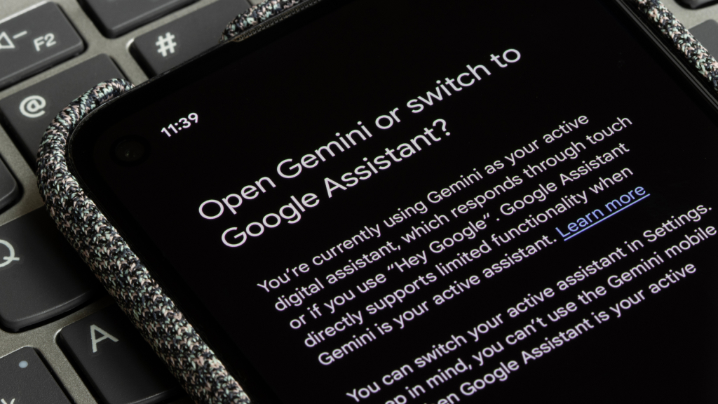 Open Gemini or Switch to Google Assistant