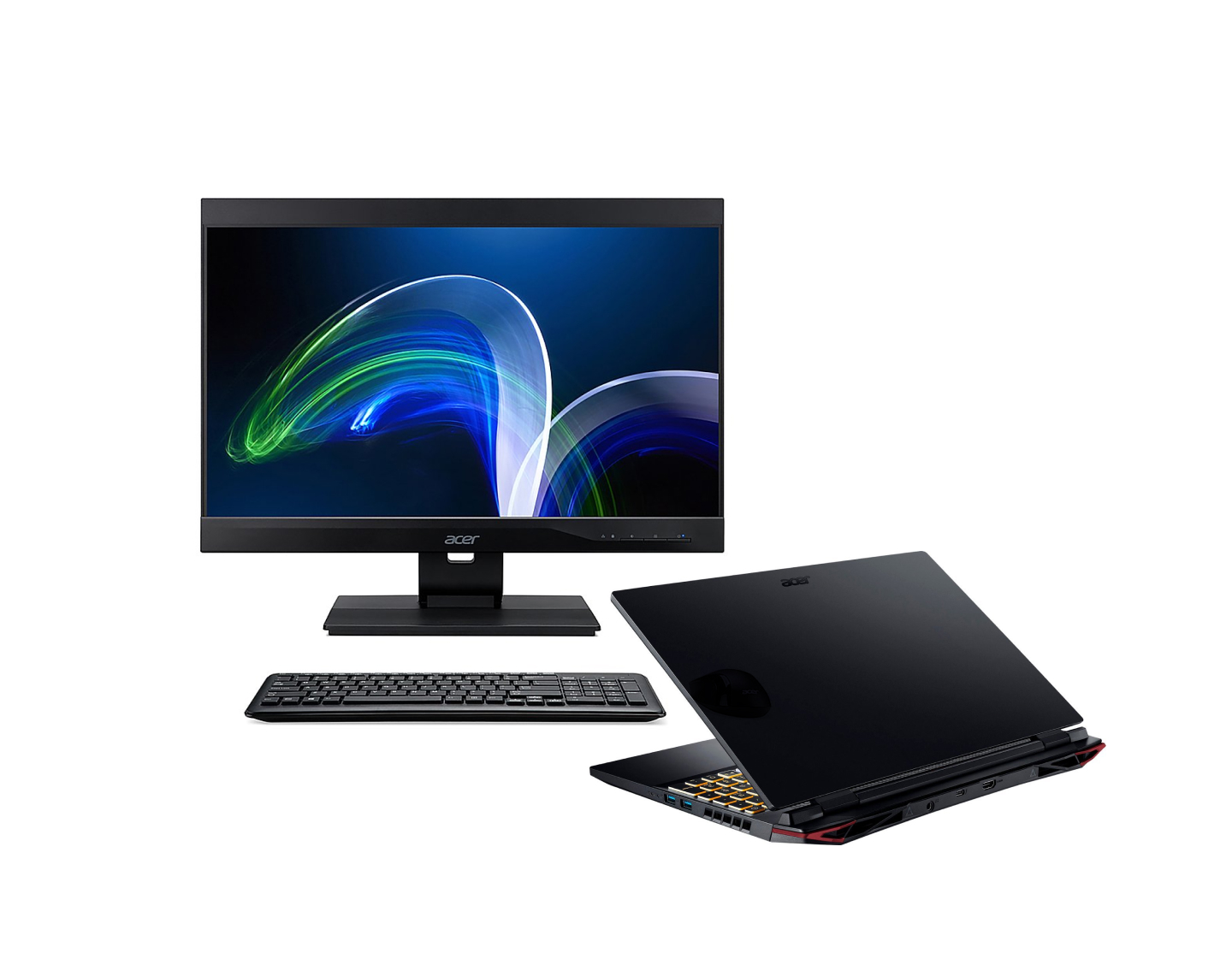 Acer desktop and laptop