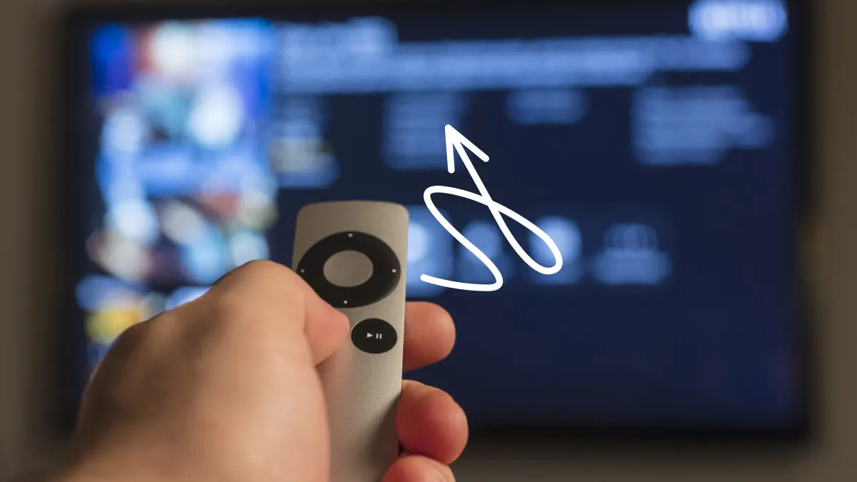 Person connecting Apple TV to Wi-Fi without a remote